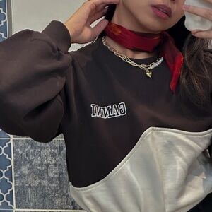 Ganni Two-Tone Black and White Sweater